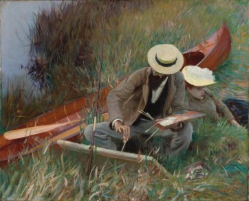 Paul Helleu sketching with his wife (An Out-of-Doors Study), 1889 by John Singer Sargent