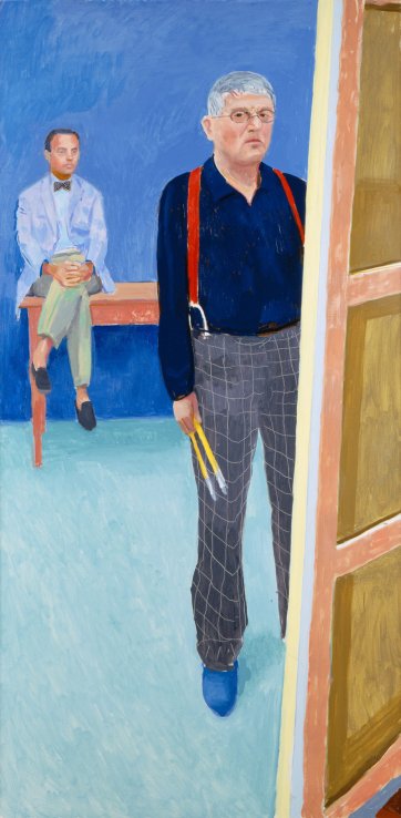 Self portrait with Charlie (David Hockney; Charles Dare Scheips)