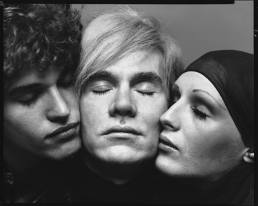 Andy Warhol, with Jay Johnson and Candy Darling, New York, August 20, 1969 by Richard Avedon