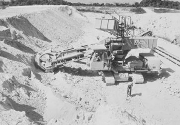 Phosphate mining and loading
