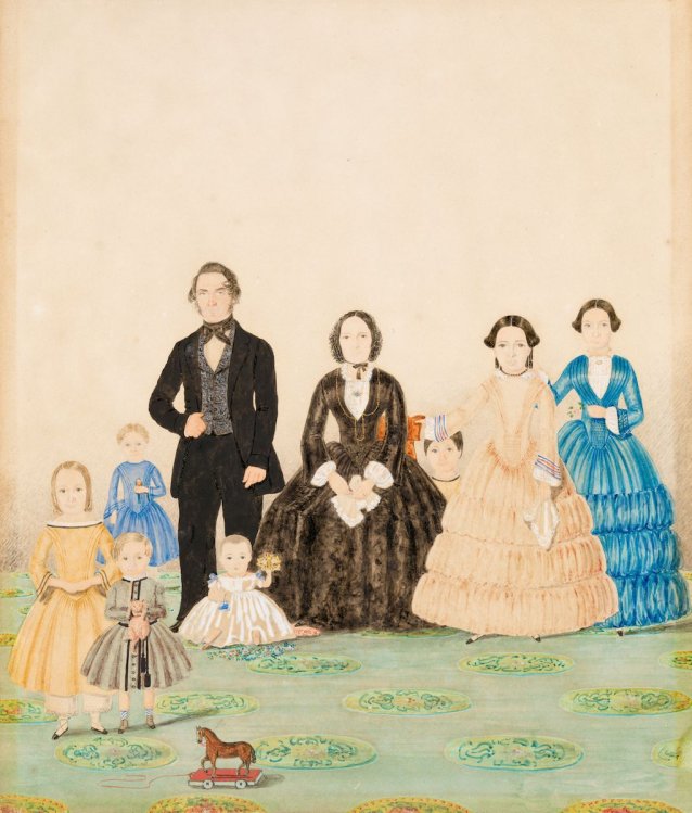 George and Jemima Billet with family, c. 1852