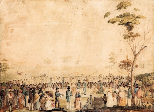 The first dinner given to the Aborigines, 1838