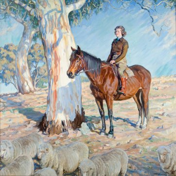 Bringing in the Sheep, c.1936 by Hilda Rix Nicholas