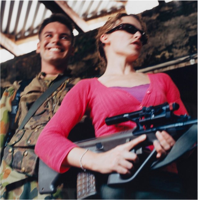 Untitled #88 from Tour of Duty series (Captain Brad Kilpatrick and Kylie Minogue , Balibo, East Timor, 20 December 1999), 1999 by Matthew Sleeth