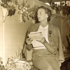 Helen Blaxland judging flower arrangements, c. 1940s photographer unknown Helen Blaxland judging flower arrangements, c. 1940s photographer unknown