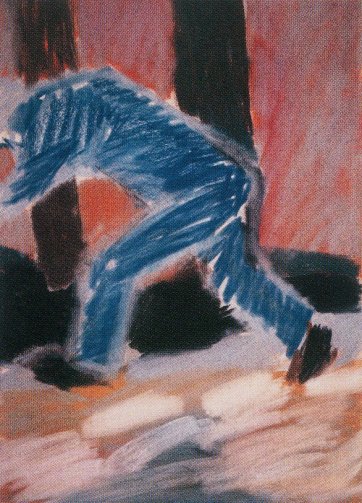 Fleeing figure, 1988 by Bea Maddock, Larry Rawlings Fleeing figure, 1988 by Bea Maddock, Larry Rawlings
