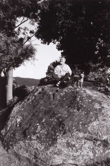 Jeff Carter with his dog Annie Rose at Foxground NSW