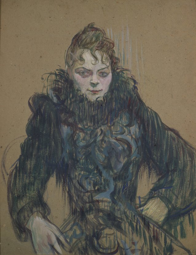 Woman with a Black Boa, 1892 by Henri de Toulouse-Lautrec