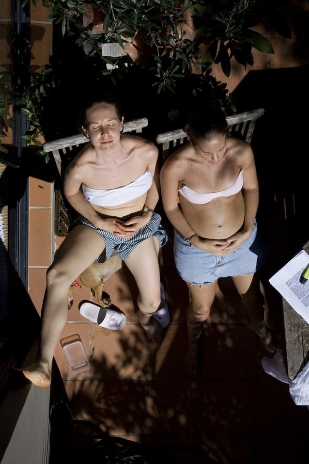 Sisters baking, 2009