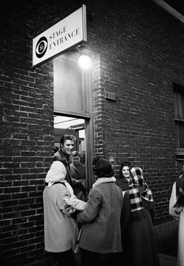 Elvis at Stage Door, CBS Studio 50, New York City.
March 17, 1956 by Alfred Wertheimer