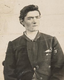 Prison photograph of Ned Kelly c.1873, image courtesy National Museum of Australia.