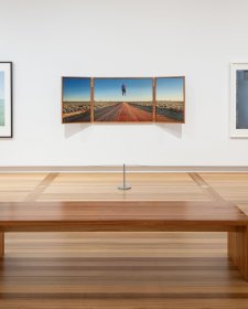 Gallery Three, April 2025. Warwick Thornton 2019, Susan Stitt ACS. © Susan Stitt ACS. Eric 2020, Amos Gebhardt. © Amos Gebhardt. Men of High Degree: Kev Carmody (Bundjalung/Lama Lama Peoples) 2023, Brenda L Croft, Prue Hazelgrove and Richard Crampton. © Brenda L Croft/Copyright Agency, 2024.