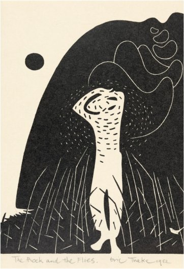 The rock and the flies, 1952 by Eric Thake The rock and the flies, 1952 by Eric Thake