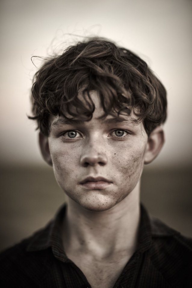 Levi Miller on the set of "Red Dog: True Blue", 2015