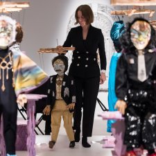 Performance still of Emily Hunt: The Grotto presented at the Art Gallery of New South Wales on 26 June 2024 Photo © Art Gallery of NSW, Anna Kucera and Jenni Carter