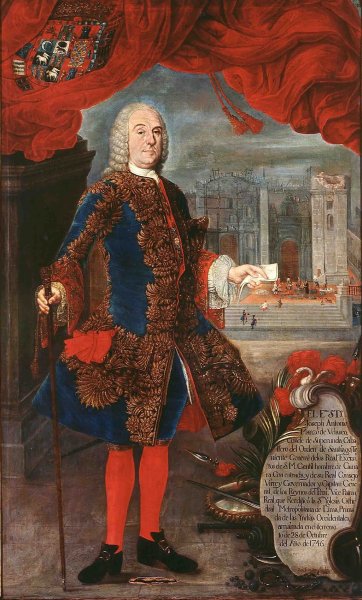 Don Jose Antonio Manso de Velasco, Count of Superunda, c.1761-1766 by Jose Joaquin Bermejo of Lima