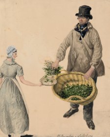 Selling watercress, Salisbury by John Dempsey