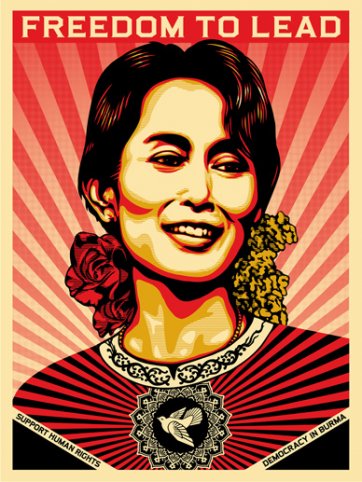 Aung San Suu, 2009 by Shepard Fairey