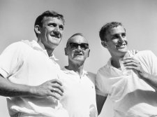 Tony Roche, Harry Hopman and John Newcombe