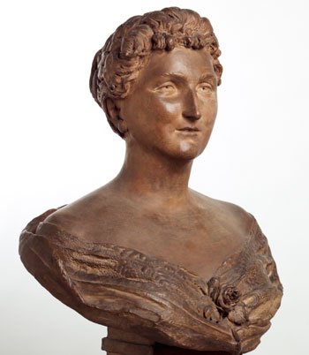 Portrait bust of Mrs Gerald Marr Thompson, 1892 by Emile Leysalle (1847- after 1902)