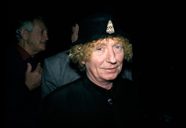 Brett Whiteley at the launch of David Marr's biography of Patrick White, 1990
