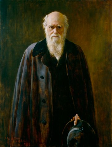 Charles Darwin, 1883, based on a work of 1881 John Collier