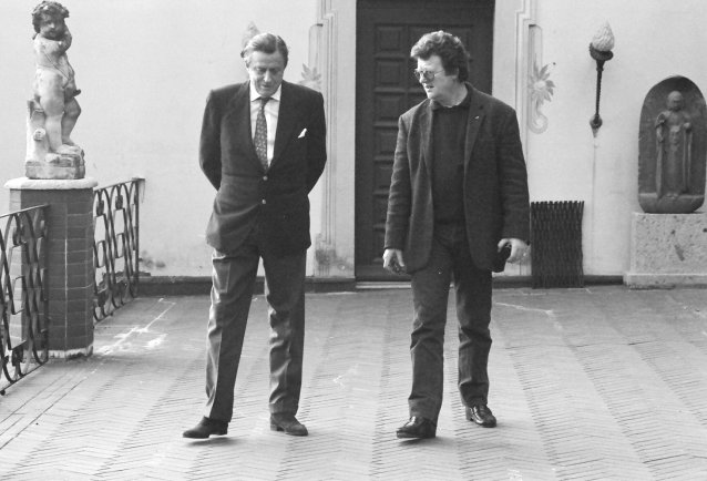 Hans Heinrich Thyssen-Bornemisza and David R. L. Litchfield at Villa Favorita, Lugano, Switzerland, 1989