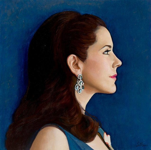 Study For Commissioned Portrait Of Hrh Crown Princess Mary Of Denmark Profile Head Study National Portrait Gallery