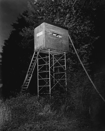 Celia inside a watchtower, 2018 by Wouter Van de Voorde