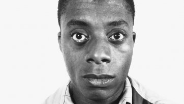 James Baldwin, writer, Harlem, New York 1945 by Richard Avedon