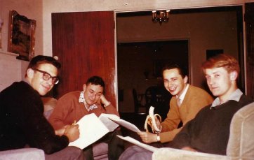 Melbourne University study group, c. 1959 [Ron Castan and Alan Goldberg on left]