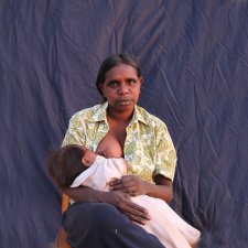 Becky feeding Hazel, 2012 by Louise Allerton