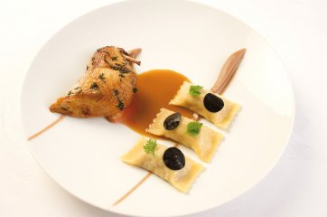 ‘Salmis of Partridge with Cabbage Ravioli’ 2009 by Oliver Strewe