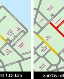 Canberra Marathon 2026 road closures map
