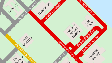 Canberra Marathon 2026 road closures map