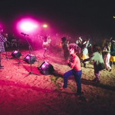 Ngarrga Jawandaji Dancing for The Sandridge Band Performing Their Song Ngabaya (Spirit People) at the 2021 Malandarri Festival, Yanyuwa Country 2021, n.d. Benjamin Warlngundu Ellis Bayliss