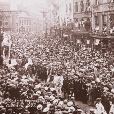 La Milo in Lady Godiva procession, Coventry, 1907