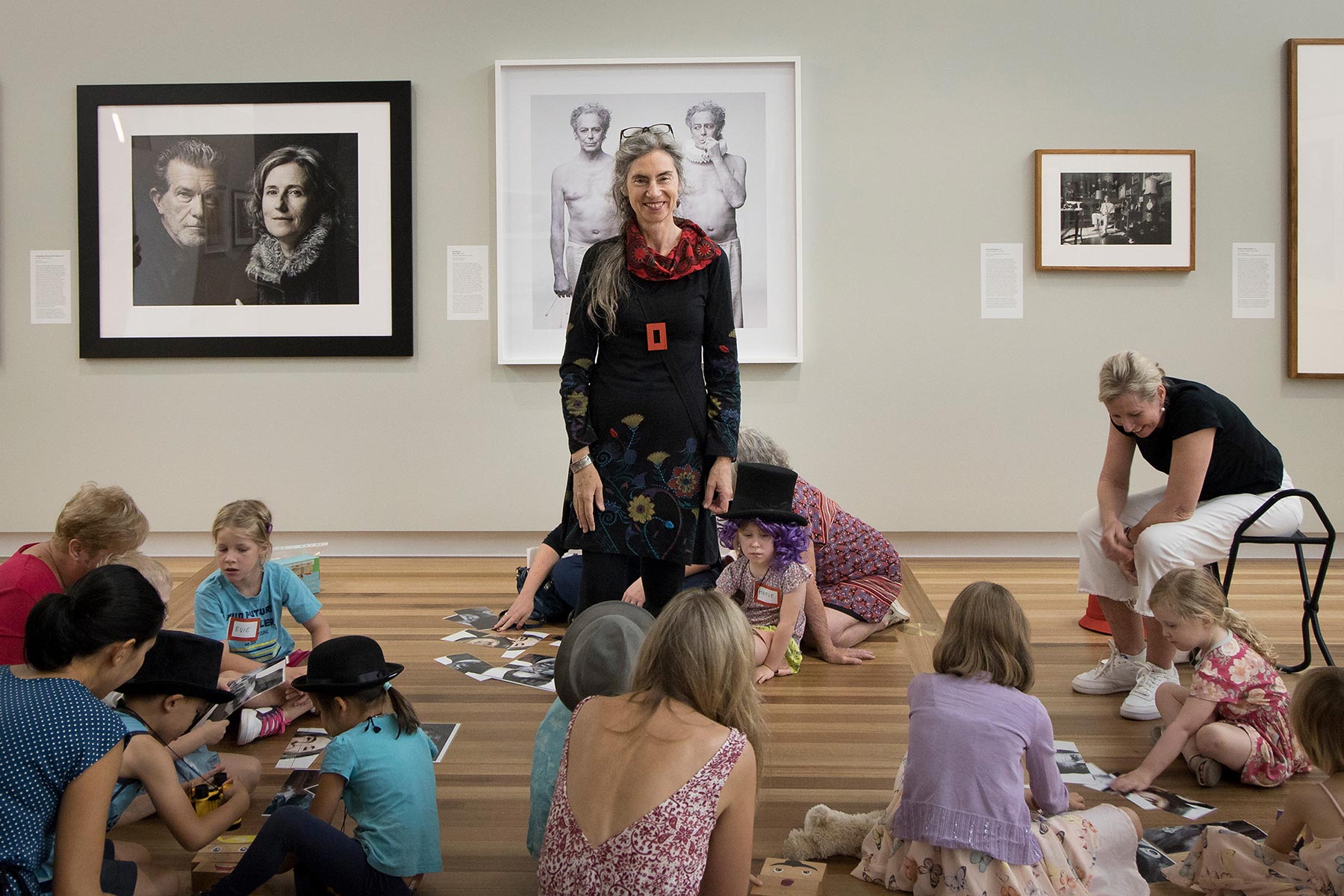 Portrait Play activities in the gallery