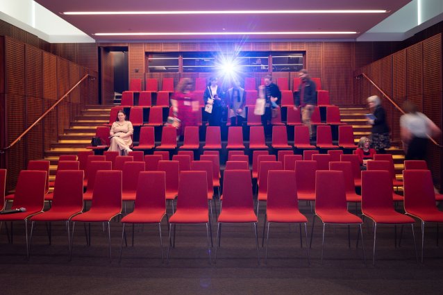 People in the Liangis Theatre