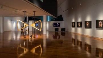 Installation of ‘Face to Face: The New Normal’ at Wagga Wagga Regional Gallery, 2021 Vic McEwan