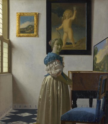 A Young Woman standing at a Virginal, 1670–72 Johannes Vermeer