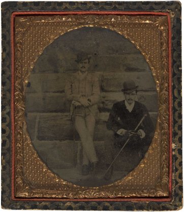 William St Leonards Robertson (standing) beside an unidentified man, early 1880s by an unknown artist William St Leonards Robertson (standing) beside an unidentified man, early 1880s by an unknown artist