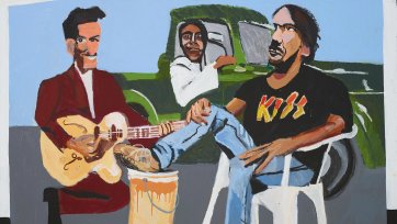 Vincent Namatjira OAM Studio self-portrait 2018