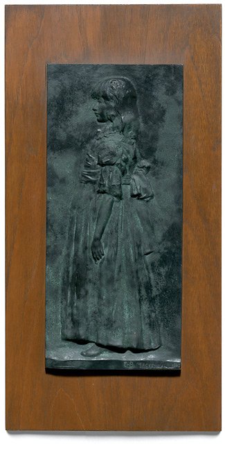 Bronze plaque (Portrait of a young girl)