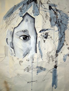 Self portrait, 2009 by Angela Lackner