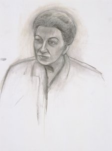 Preparatory study for General Eva Burrows AC AO