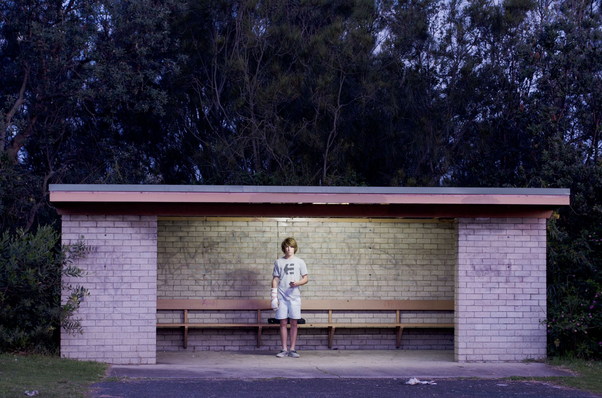 At the bus stop, 2011 by Brenton McGeachie