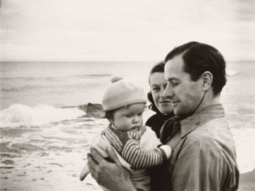 Sunday Reed and Sidney Nolan holding Sweeney, 1945 Albert Tucker. National Gallery of Australia, Gift of Barbara Tucker 2002