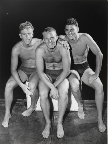 Murray Rose, Jon Henricks and John Devitt, 1955 by Ern McQuillan Murray Rose, Jon Henricks and John Devitt, 1955 by Ern McQuillan