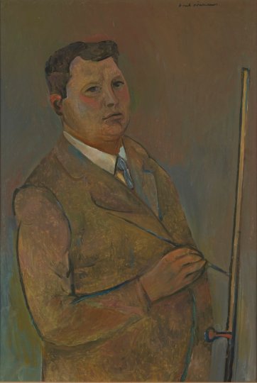 Self portrait at easel, 1960-61 by Fred Williams Self portrait at easel, 1960-61 by Fred Williams